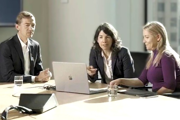 Meeting with three people