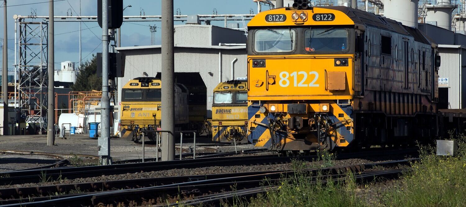 Freight train in Melbourne Australia