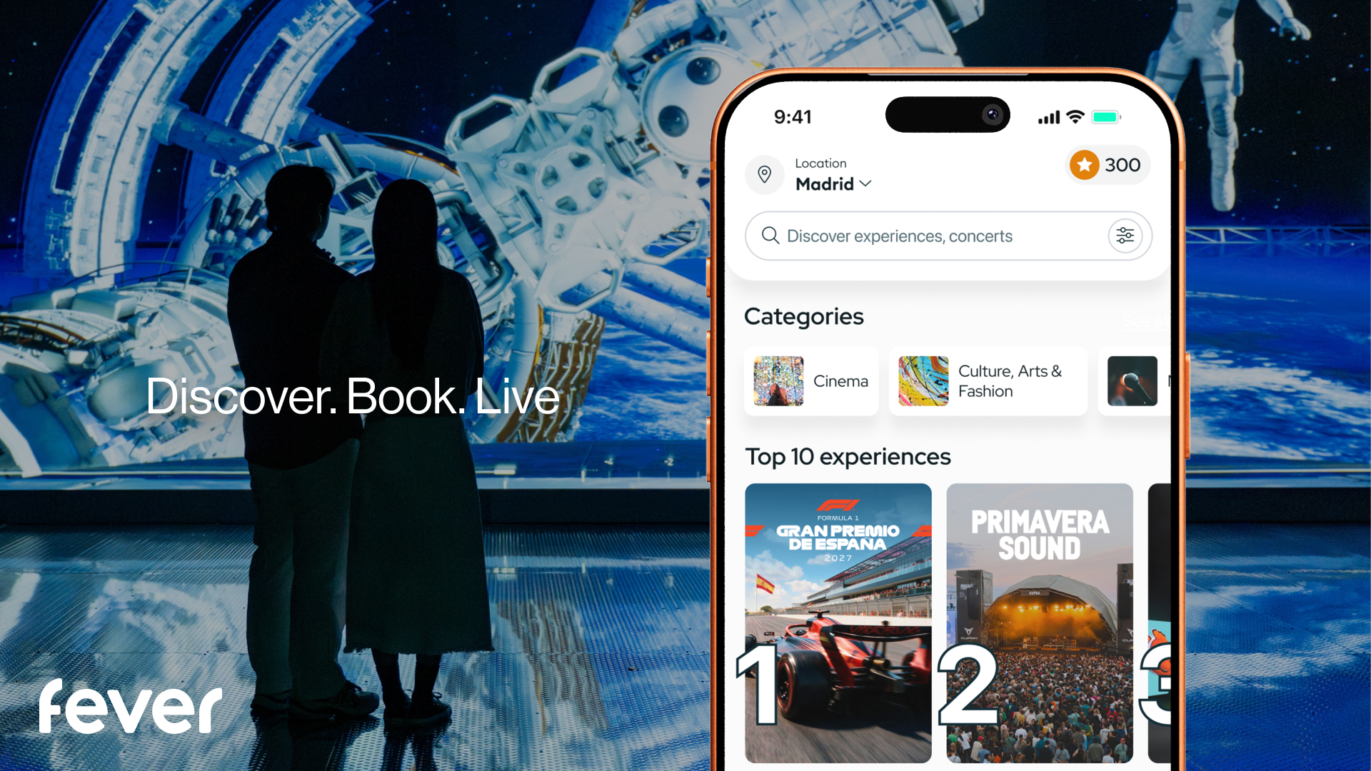 Fever Mobile and Website - Discover, Book, Live
