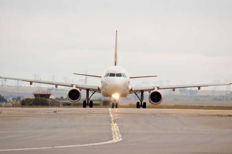 Plane on runway