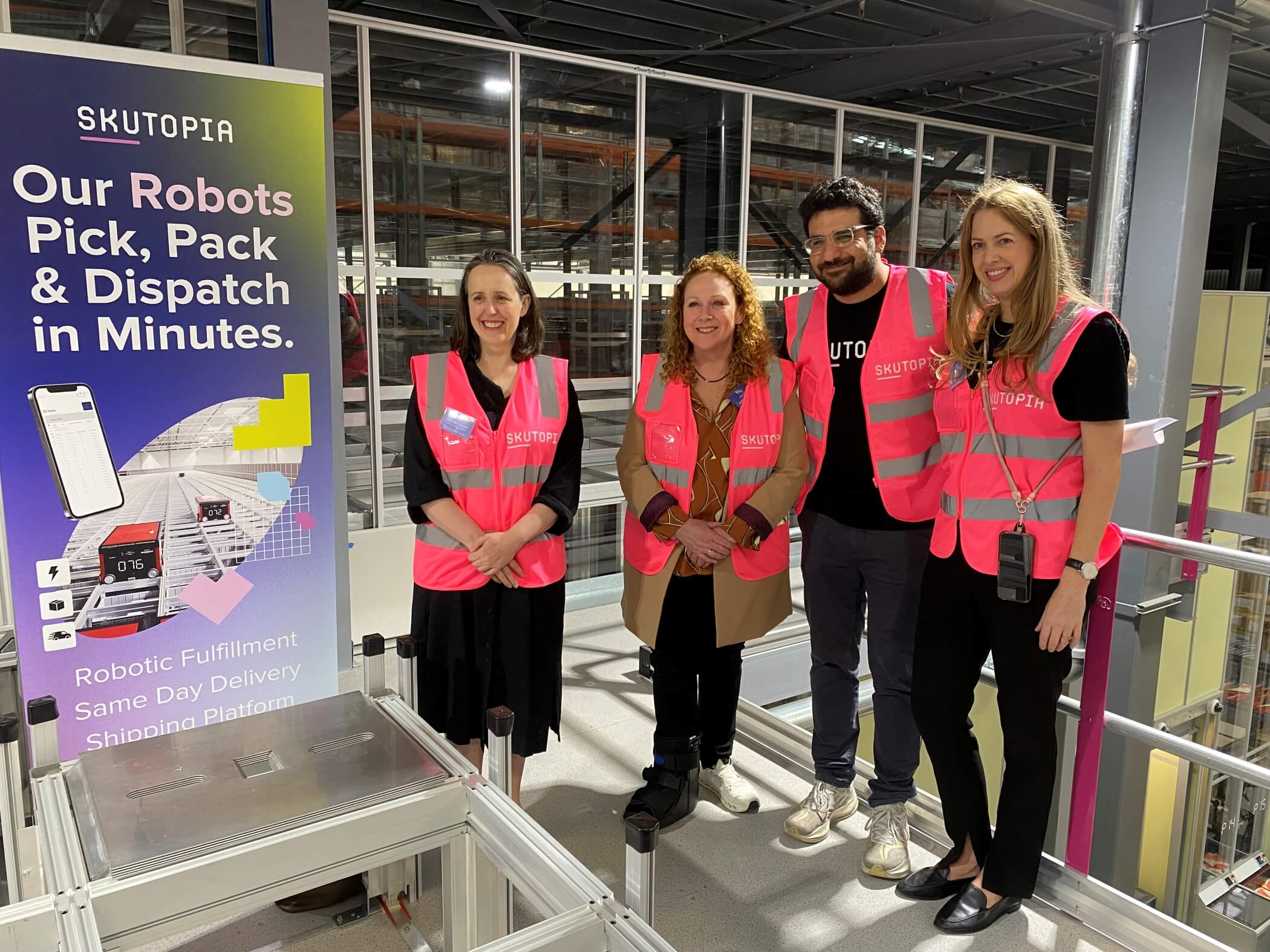 Government and SKUTOPIA representatives at opening national distribution centre