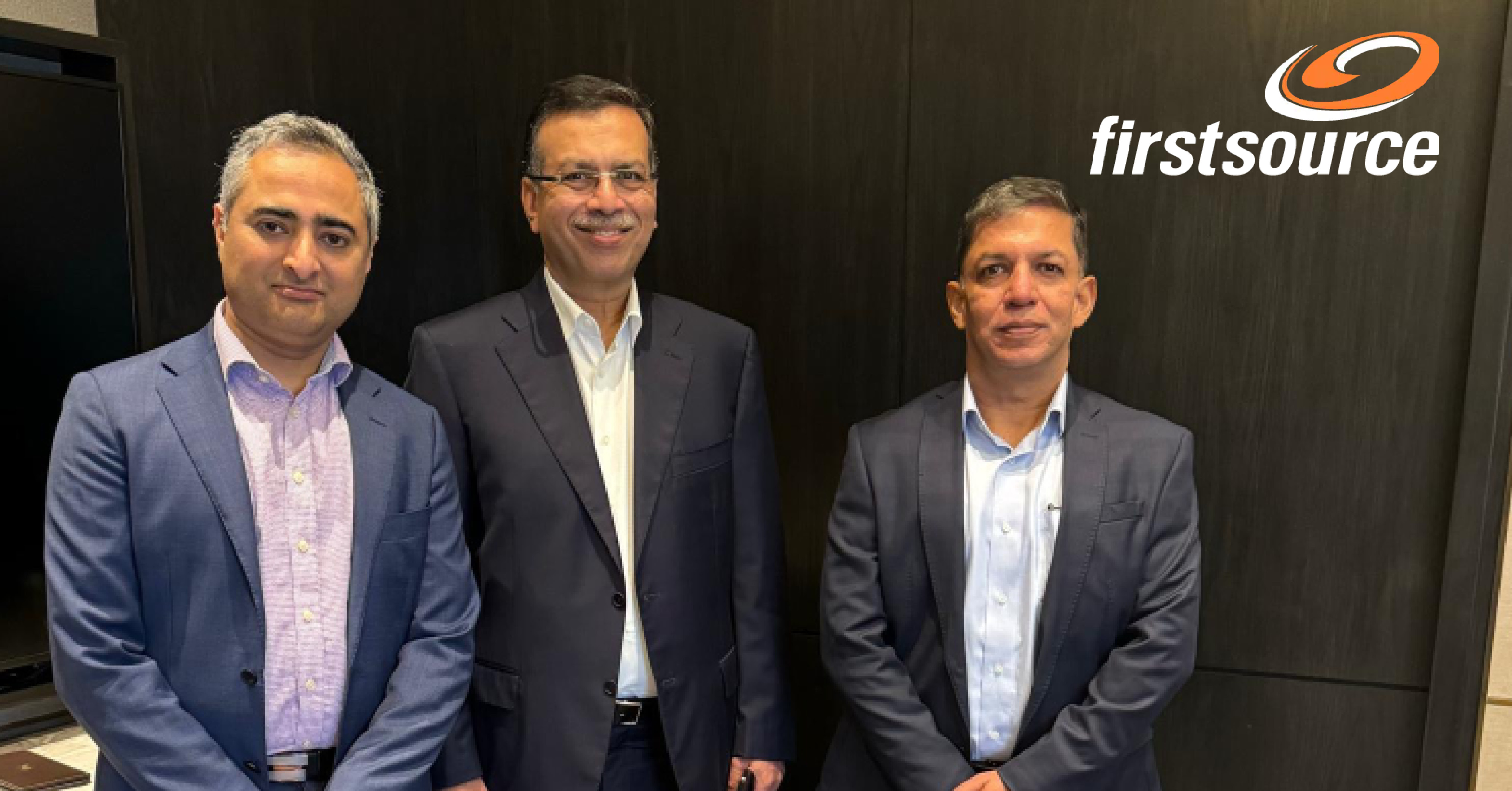 Pictured Left to Right: Gagan Vohra, Country Manager - ANZ and Senior Vice President Dr Sanjiv Goenka, Chairman, Firstsource Solutions and RPSG Group Sohit Brahmawar, COO, Firstsource Solutions